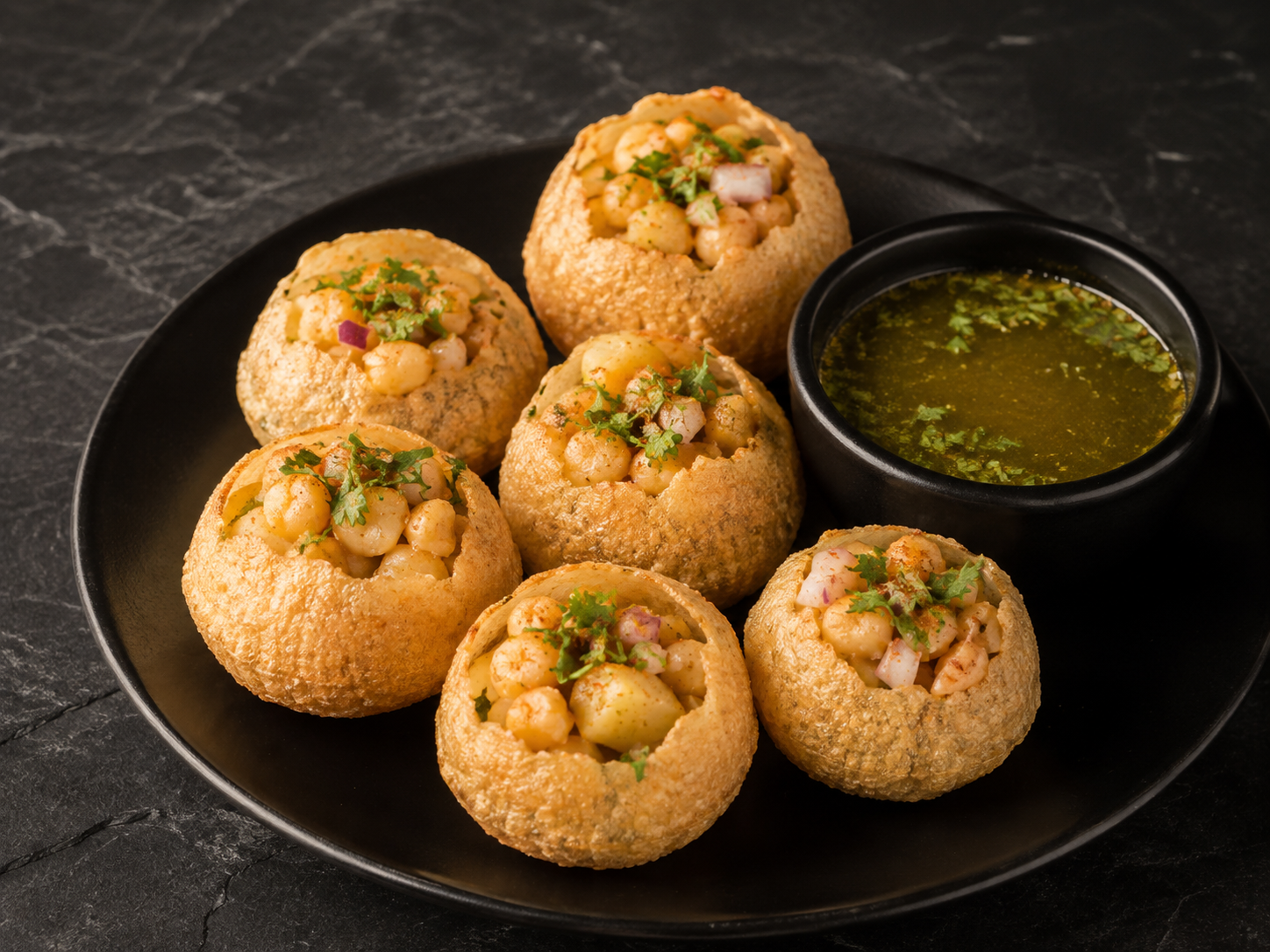 Delhi Style Ragda Golgappe