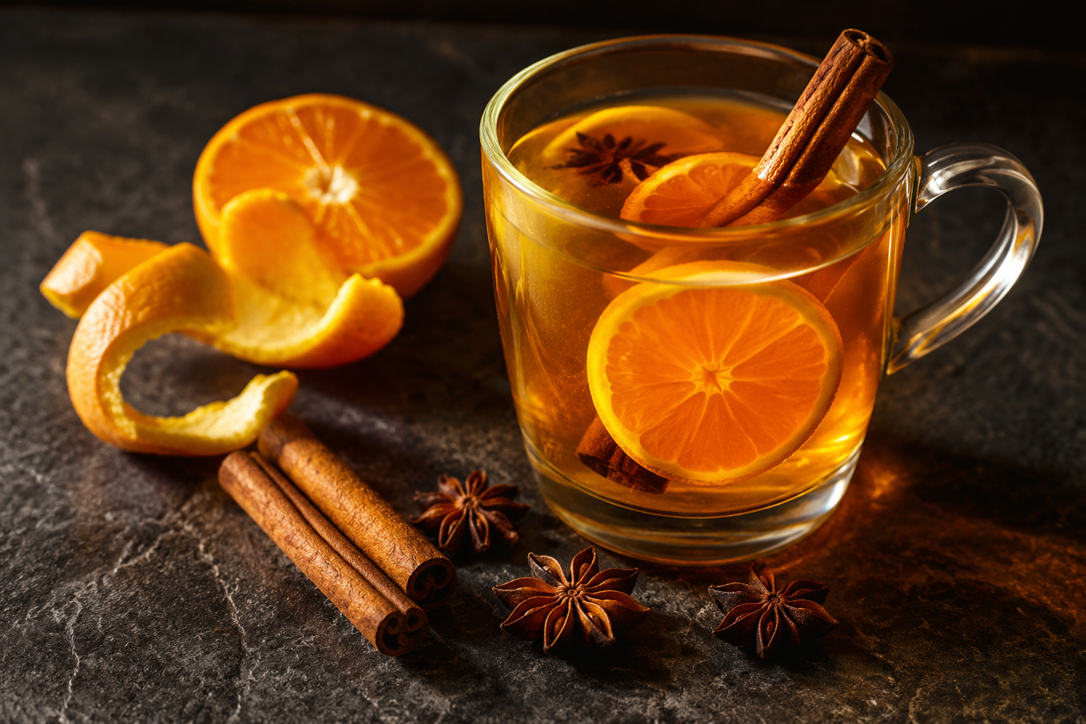Mandarin and Cinnamon Kahwa