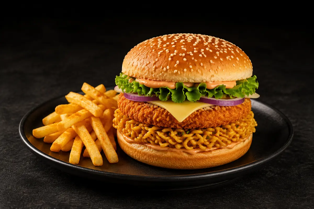 Chicken Noodle Burger