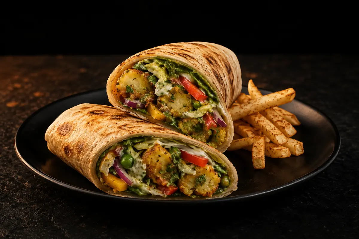 Loaded Aloo Tikki Veggie Roll